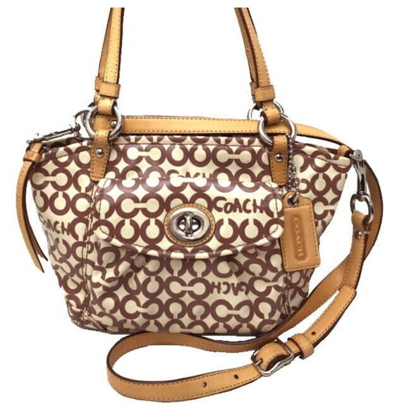 Coach Handbags - Coach Leah Optic Art Coated Canvas Small Crossbody and Clutch